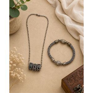 Vintage Silver-Tone Jewelry Set